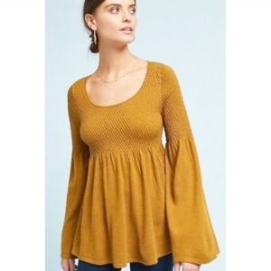 Anthropologie Mustard Yellow Sweater